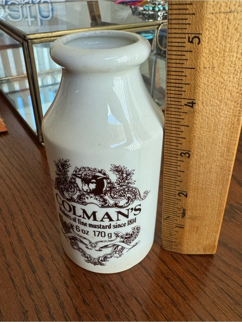 Colman's The Mustard Shop Stoneware Bottle Lord Nelson Pottery Empty Advertising